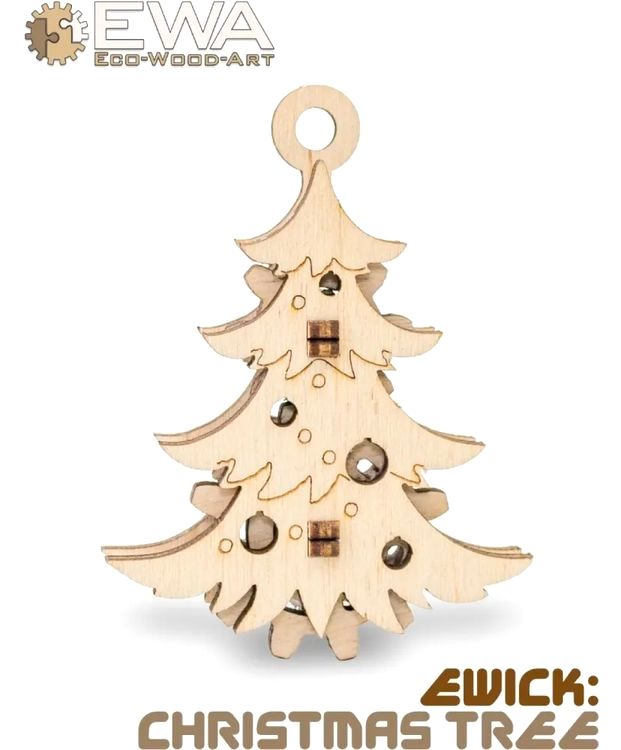 Деревянный конструктор-брелок EWA «Эвик: Новогодняя Елка» — картинка 2