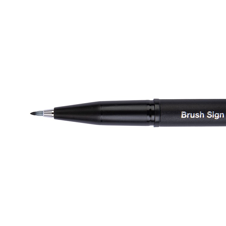 Фломастер-кисть Brush Sign Pen Pigment,1,1 - 2,2 мм, цвет: сепия, Pentel — картинка 3