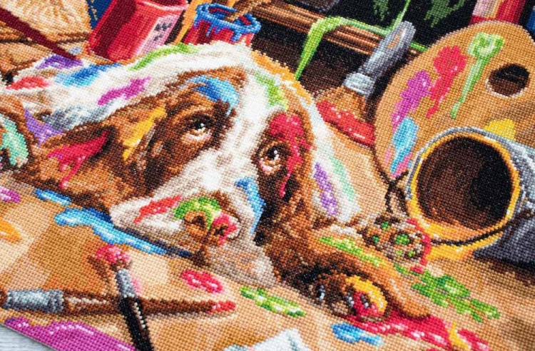 Набор для вышивания «Щенок Пикассо» — картинка 4