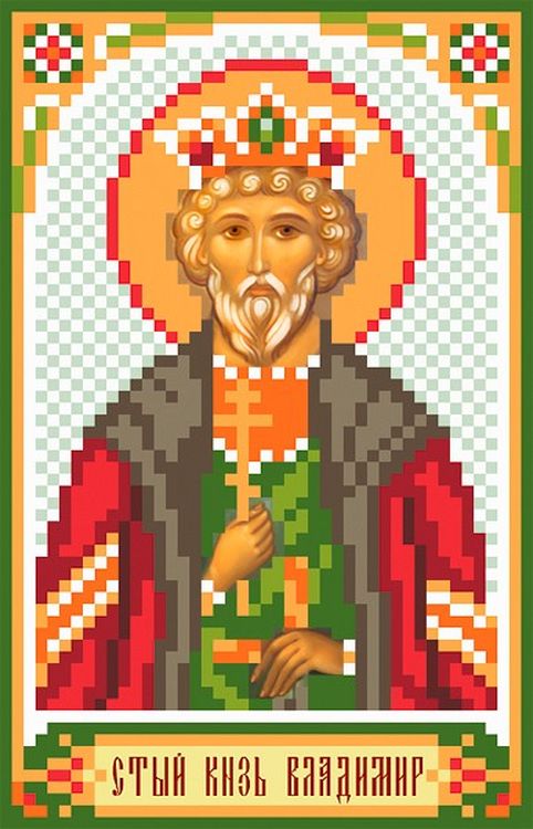 Рисунок на ткани «Святой Князь Владимир»