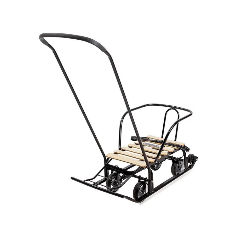 Санки детские с колесами зимние Тимка 5, черный — картинка 8