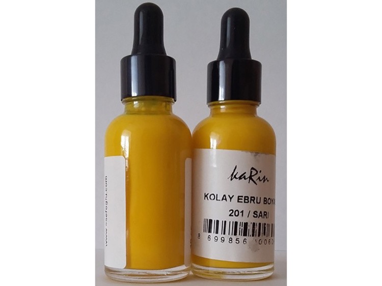 Краска для эбру желтая 30 мл, Karin — картинка 3