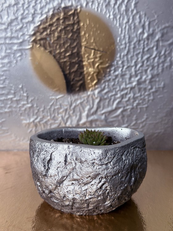 Силиконовый молд - Кашпо под камень №1, 10x8см, 1 шт. — картинка 3