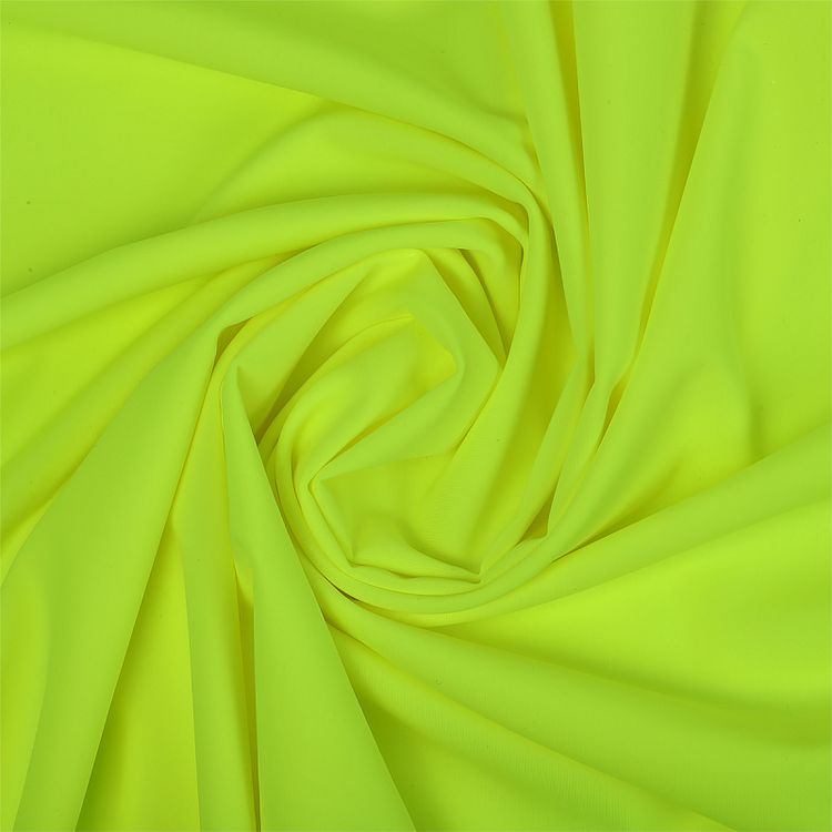 Ткань трикотажная Бифлекс матовый, 6 м, ширина 150 см, 190 г/м², цвет: 8001 лайм неон, TBY — картинка 5