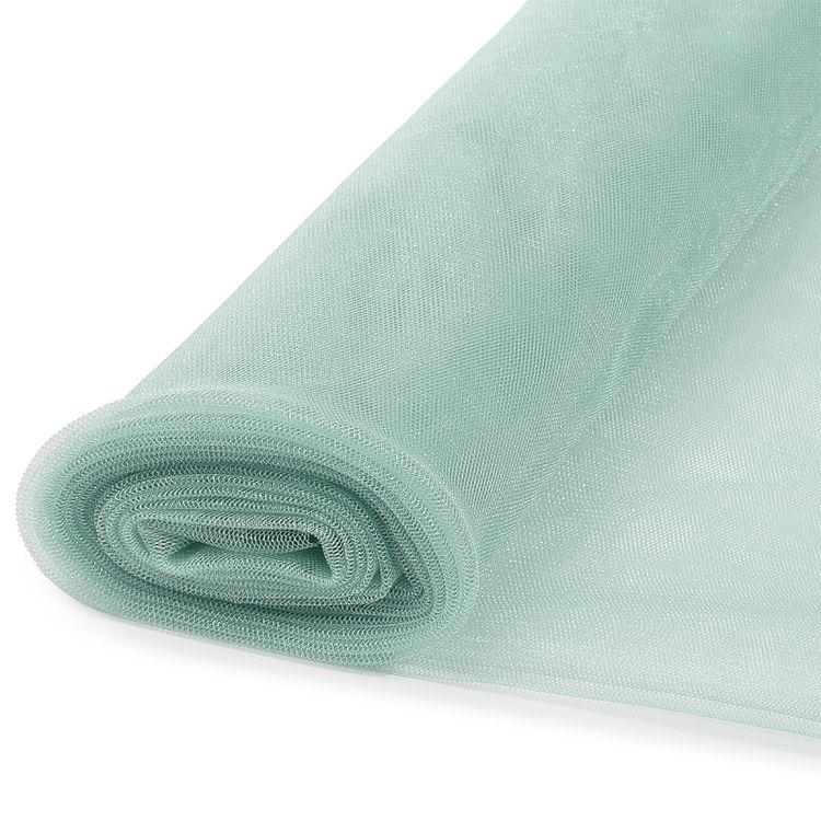 Фатин Kristal средней жесткости, блестящий, 5 м, ширина 300 см, 100% полиэстер, цвет: светлая мята — картинка 3