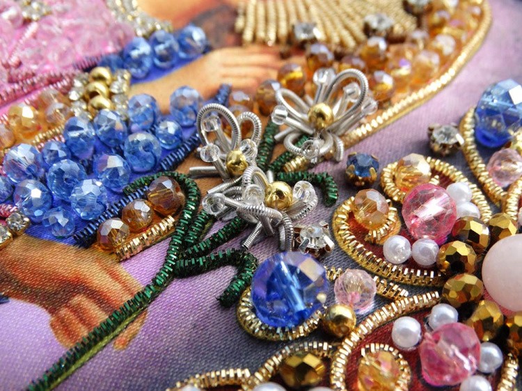 Набор для вышивания хрустальными камнями «Архангел Гавриил» (золото) — картинка 5