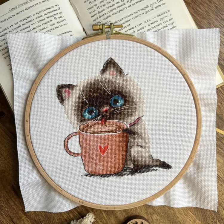 Набор для вышивания «Кофеманы. Котик» — картинка 3