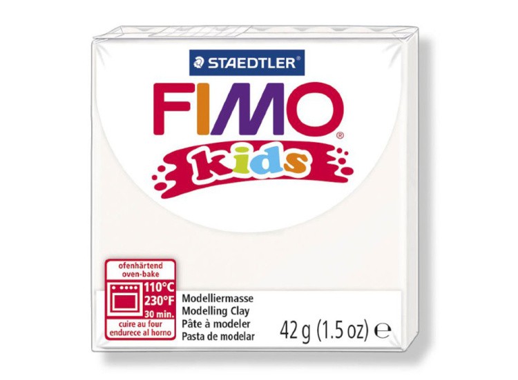 Полимерная глина FIMO Kids, цвет: белый, 42 г