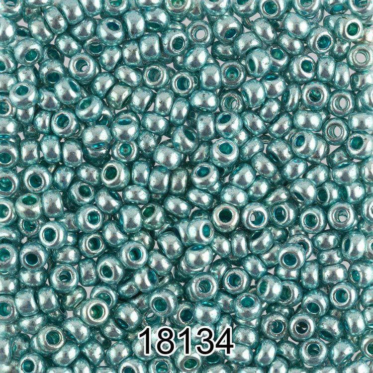 Бисер Чехия круглый 6 10/0, 2,3 мм, 500 г, цвет: 18134 темно-зеленый металлик
