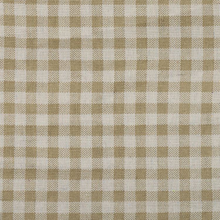 Ткань Лен, 140 г/м², 5 м x 150 см, цвет: желтый, принт клетка, TBY — картинка 4