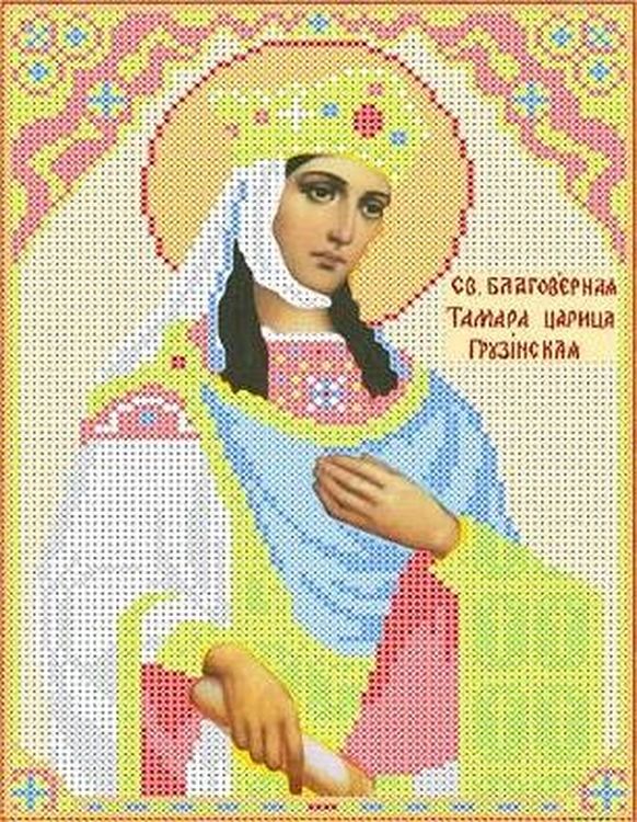 Рисунок на ткани «Святая Тамара»