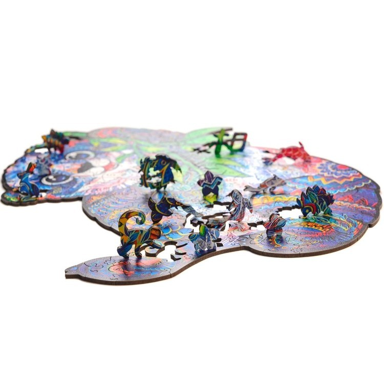 Деревянный пазл Unidragon «Серьезная панда», размер M (А4) — картинка 7