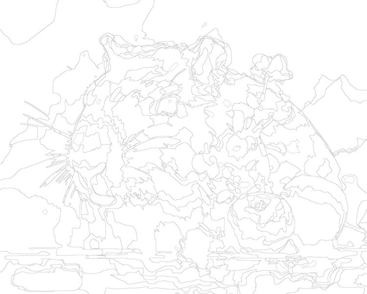 Картина по номерам «Капибара с яблоками и цветами» — картинка 3