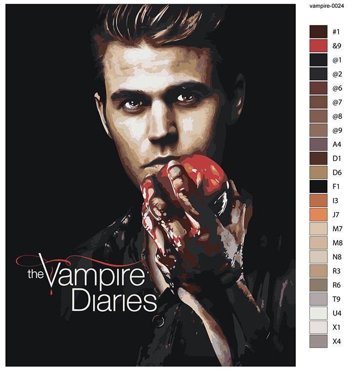 Картина по номерам «Дневники вампира: Стефан Сальваторе» — картинка 2