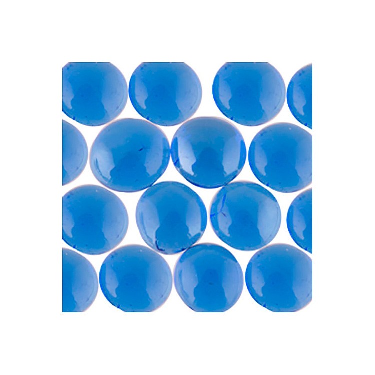 Стеклянные камни марблс №02 синие GLG-01/30, 30-33 мм, 340 г, Blumentag 