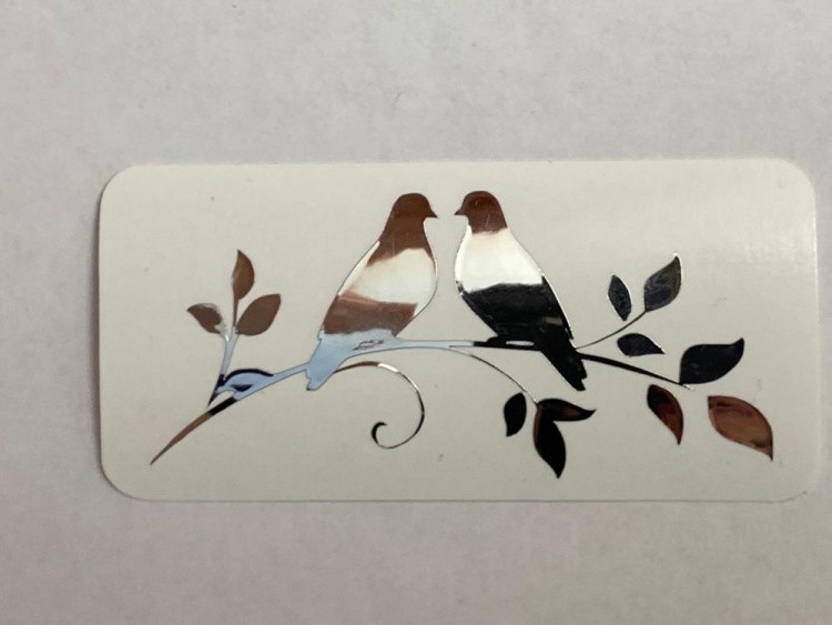 №511 Наклейка (Серебро) Sticker, Art Blong — картинка 2