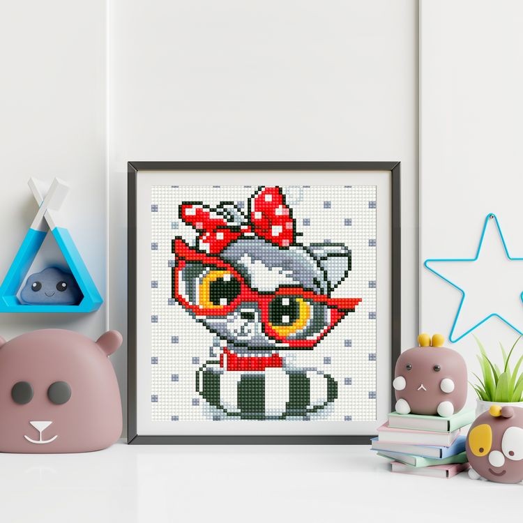 Алмазная вышивка «Малышка енот» — картинка 5