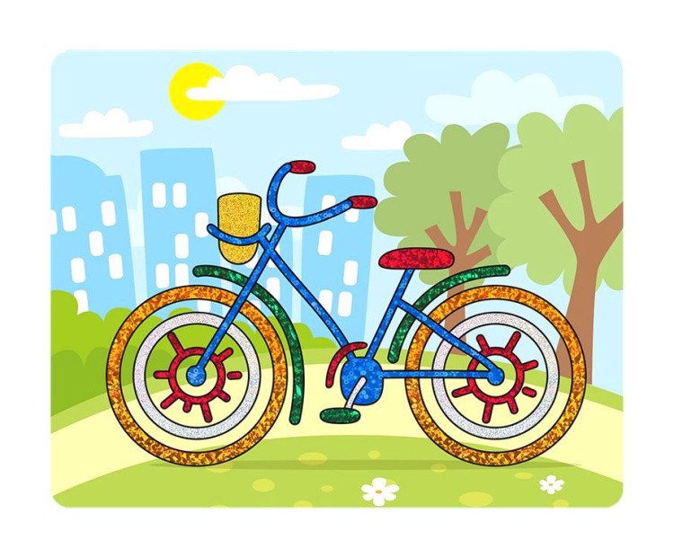 Аппликация фольгой «Велосипед», 20x25 см, Hobbius