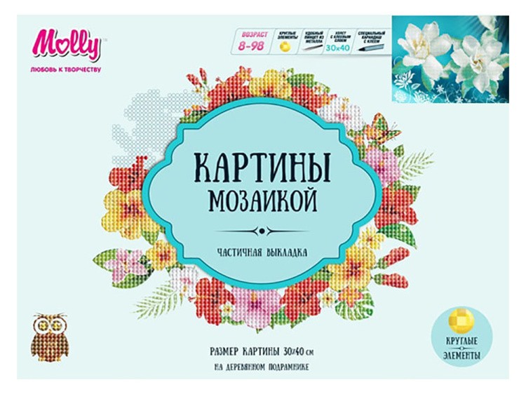 Алмазная вышивка «Цветочное кружево» — картинка 2