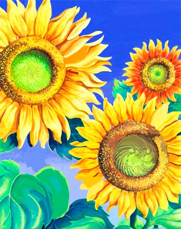 Алмазная вышивка «Подсолнухи» — картинка 2
