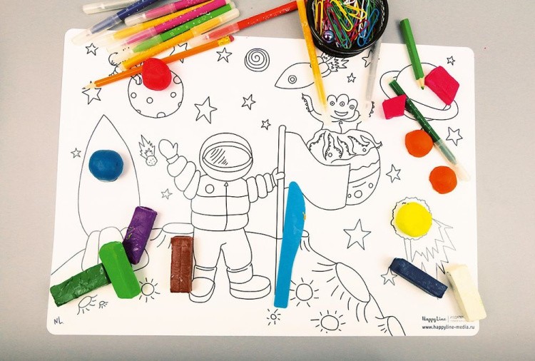 Коврик-раскраска «Космос» — картинка 3