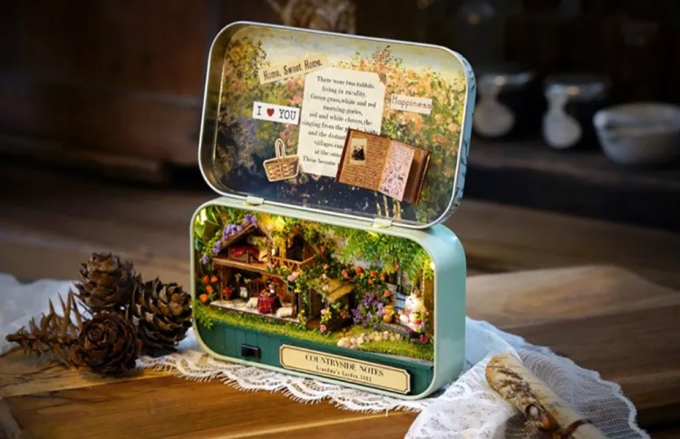 Сборная модель Румбокс. Домик в шкатулке «Бабушкин сад» — картинка 7