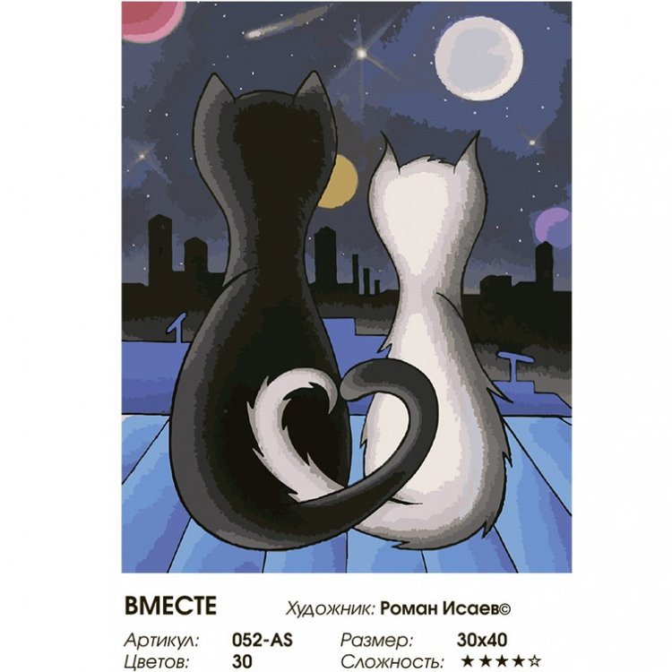 Картина по номерам «Вместе» — картинка 2