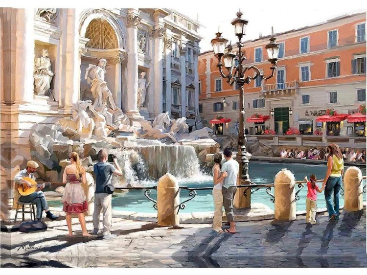 Пазлы «Римский фонтан»