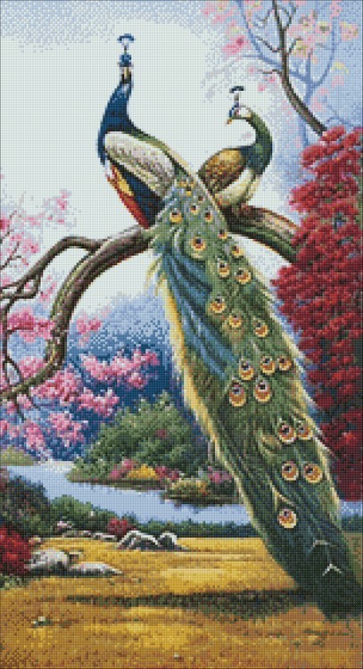 Алмазная вышивка «Красота павлинов» — картинка 2