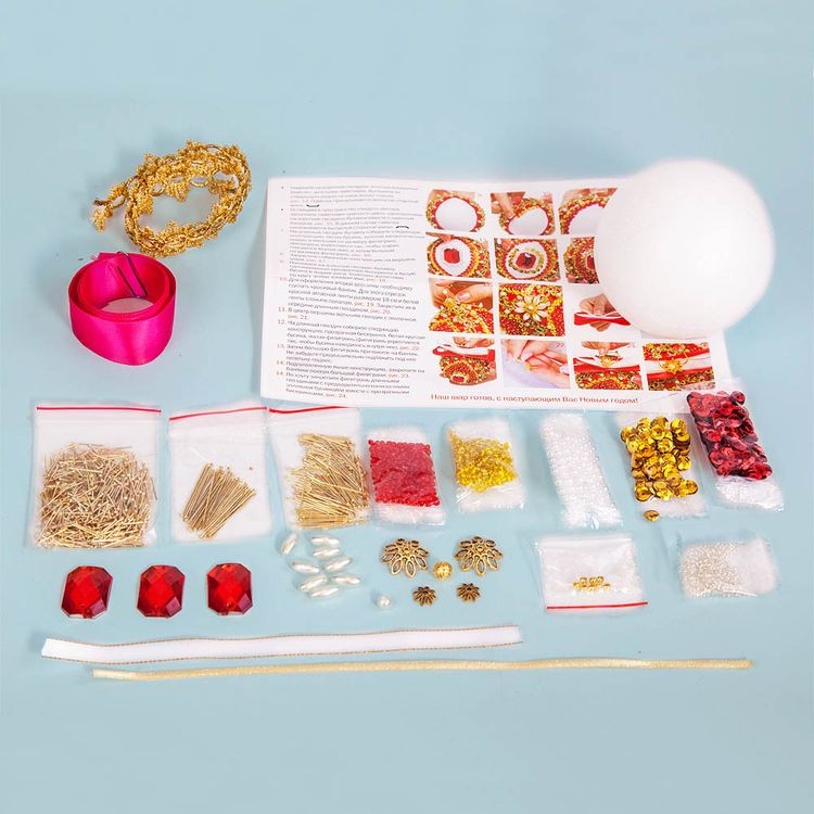 Набор для творчества «Новогодний шар из пайеток. Кардинал Ришелье», Волшебная мастерская — картинка 2