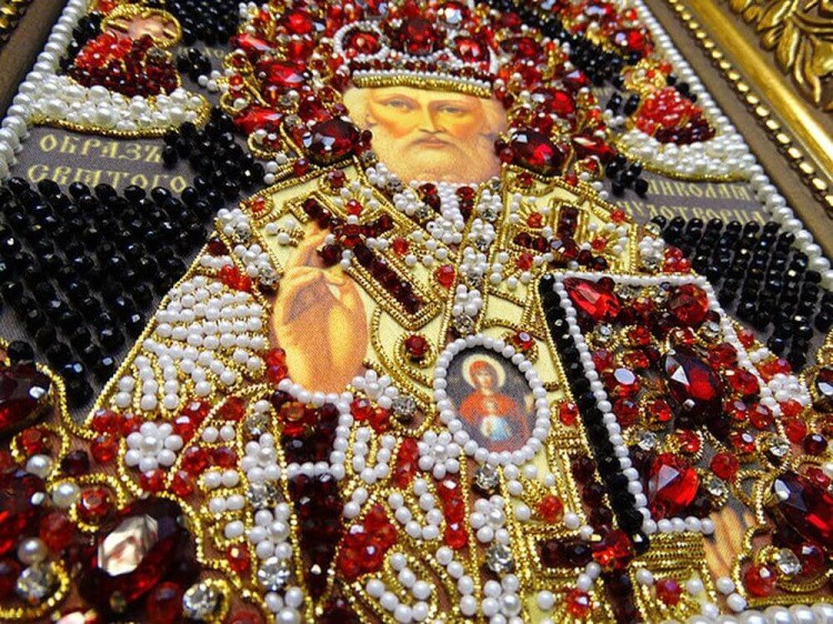 Набор вышивки хрустальными камнями «Николай» (красный) — картинка 6