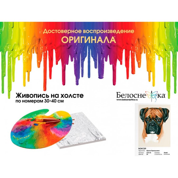 Картина по номерам «Боксер» — картинка 4
