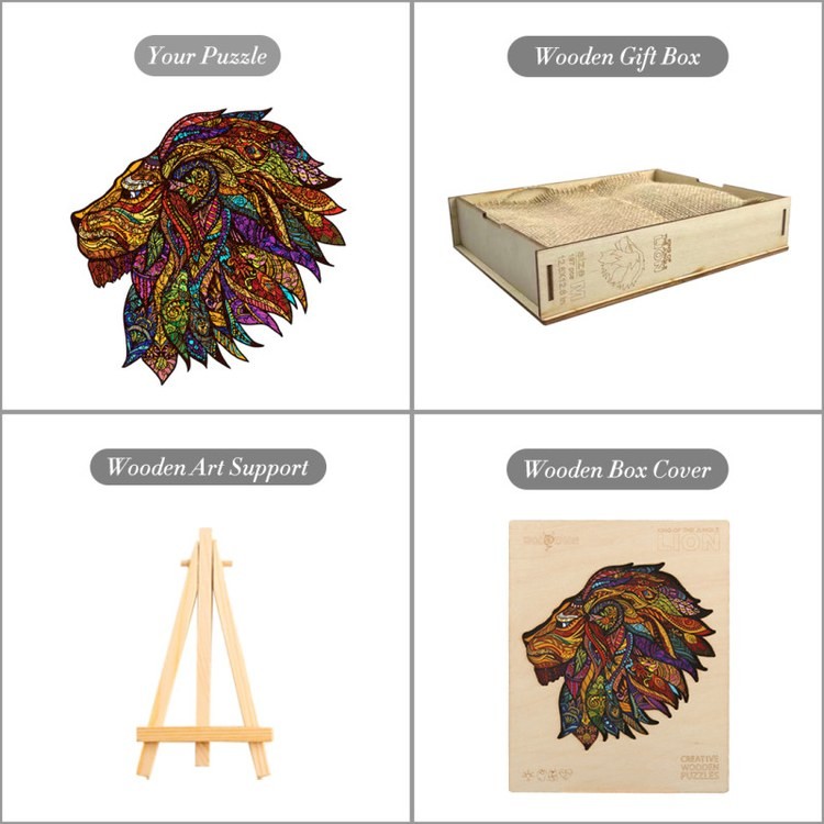 Деревянные пазлы «Король Джунглей XL», Woodbests — картинка 6