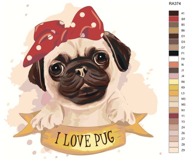 Картина по номерам «Милый щенок» — картинка 2