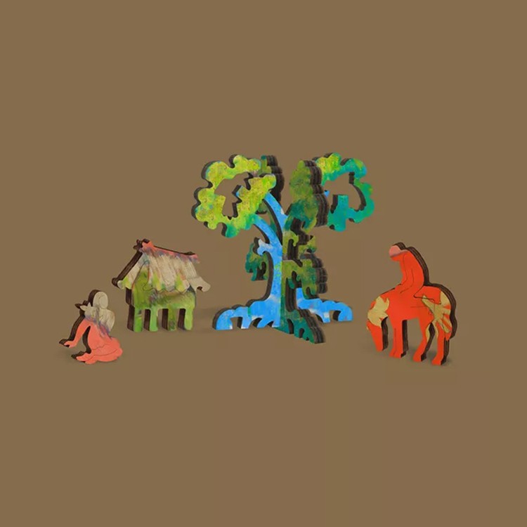 Деревянные пазлы DAVICI «Женщина, держащая плод» Поля Гогена — картинка 4