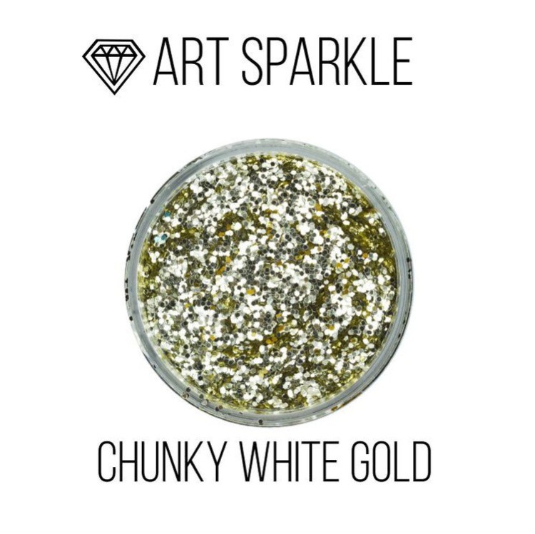 Глиттер крупный Chunky White Gold, 50 г, Craftsmen.store