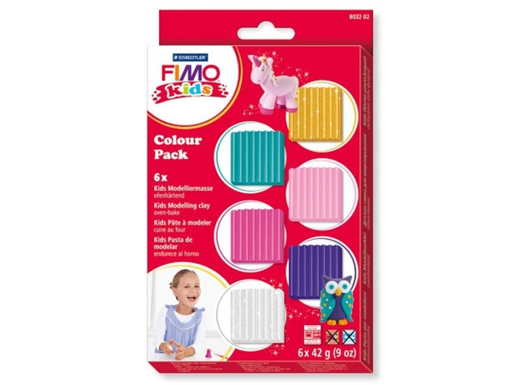 Набор FIMO Kids «Гирли» (6 блоков х 42 г)