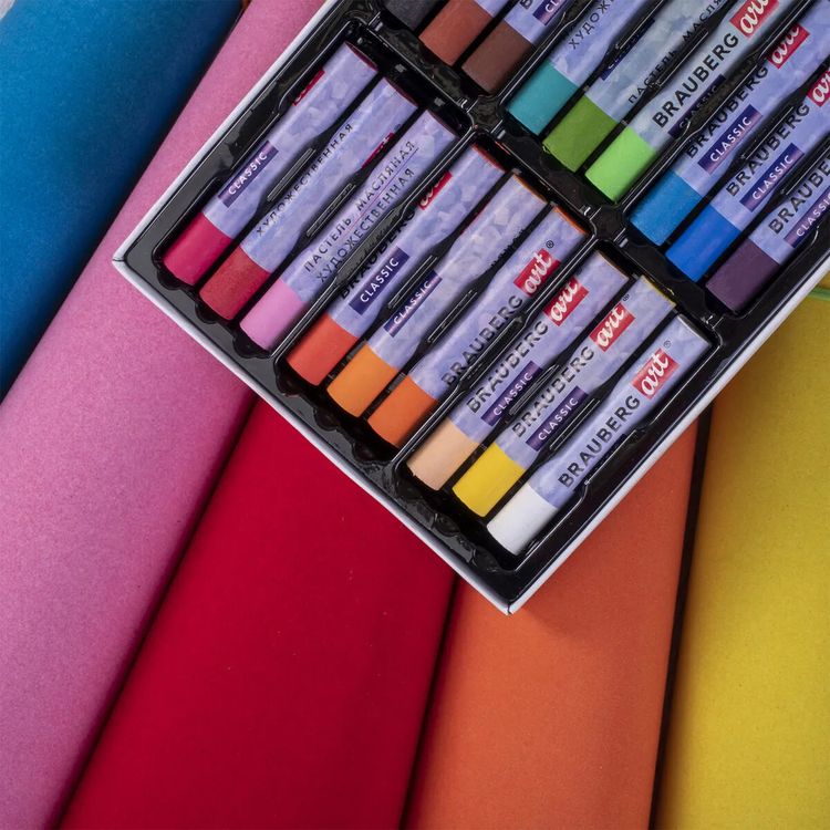 Пастель масляная художественная, 18 цв., утолщенная, круглое сечение, BRAUBERG ART CLASSIC — картинка 7