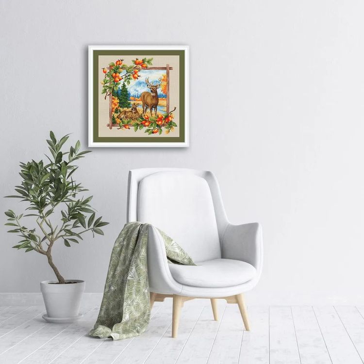 Набор для вышивания «Таежная семья. Олени» — картинка 11