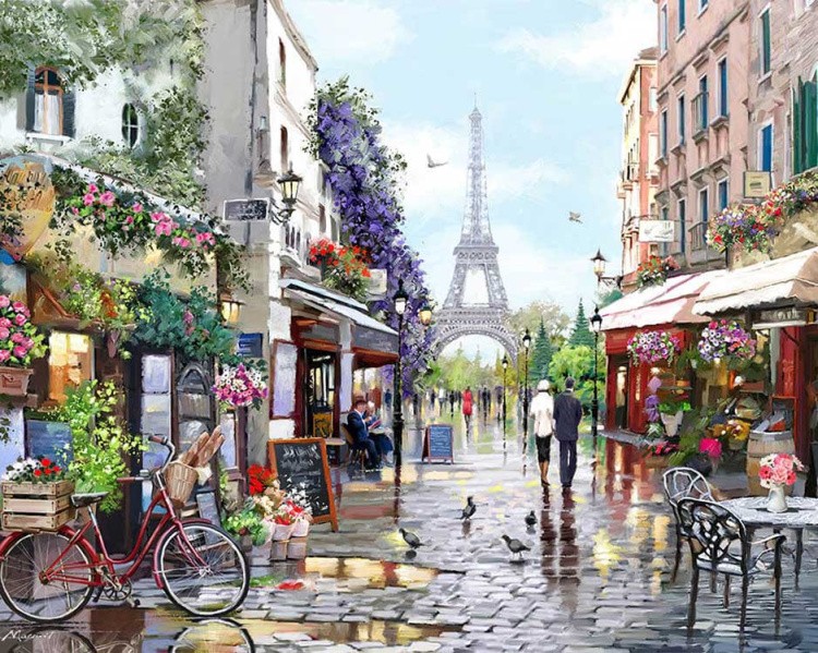 Картина по номерам «Париж весной»