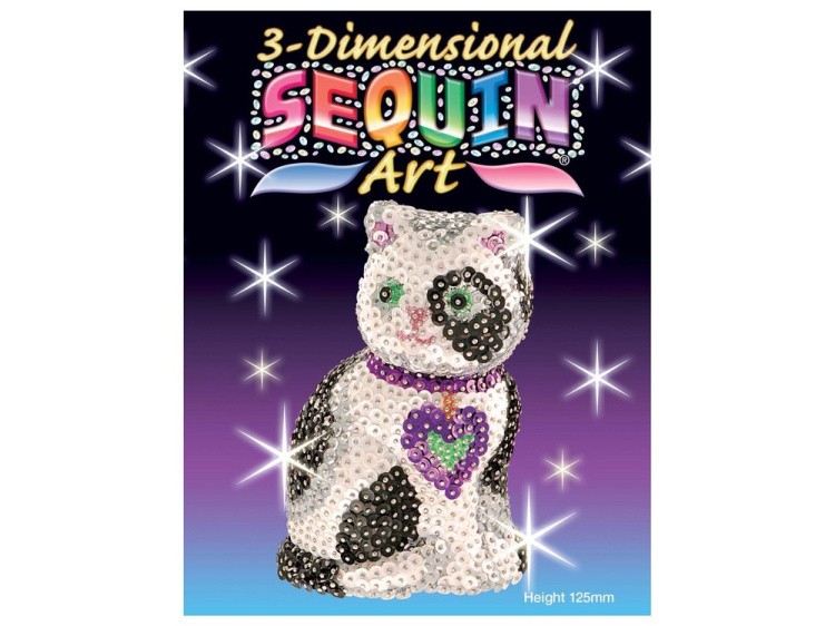 Объемная фигурка из пайеток «Кошка» — картинка 2