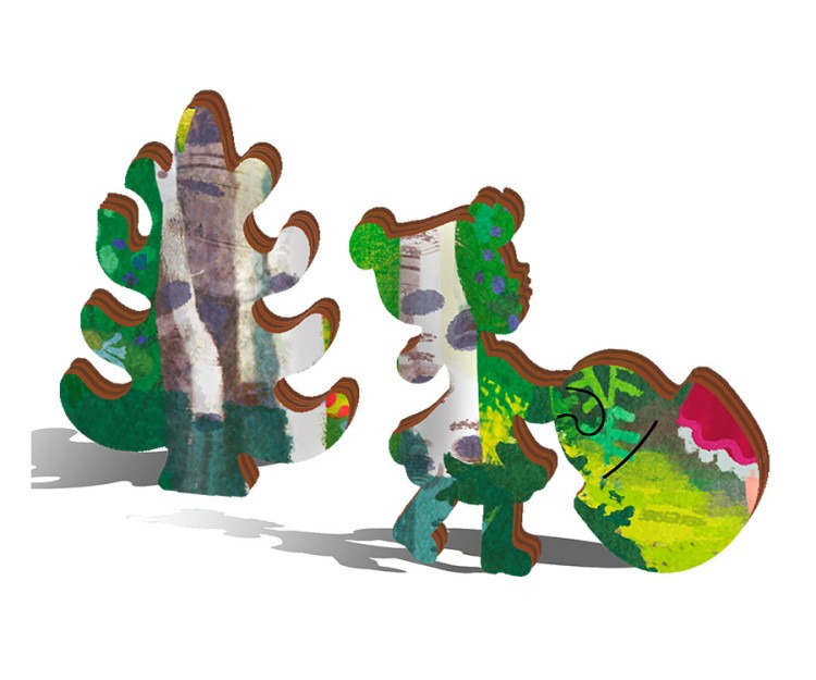 Деревянные пазлы DAVICI «В гости к бабушке» — картинка 5