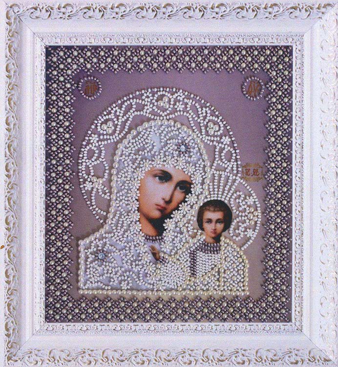 Набор для вышивания бисером «Казанская Икона Божией Матери. Венчальная пара» — картинка 2