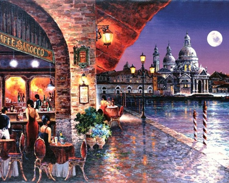 Алмазная вышивка «Ночной пейзаж» — картинка 2