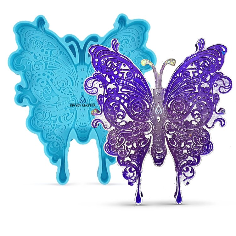 Силиконовый молд - Подстаканник бабочка, 13х11 см — картинка 2