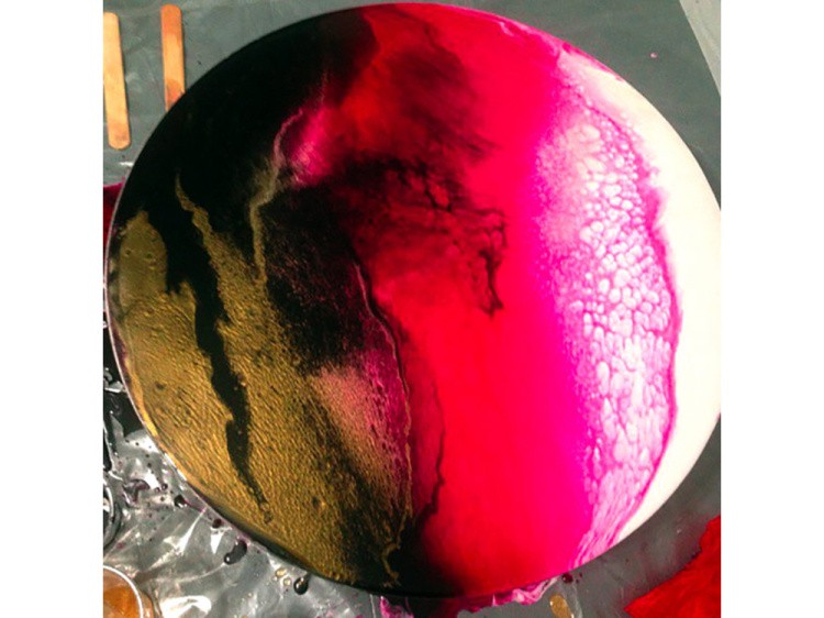 Краситель для эпоксидной смолы малиновый 10 мл, ResinArt — картинка 2