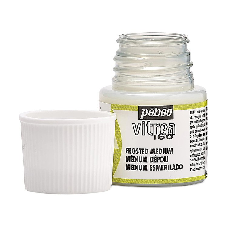 Медиум матовый для красок по стеклу под обжиг Vitrea 160, Pebeo — картинка 2