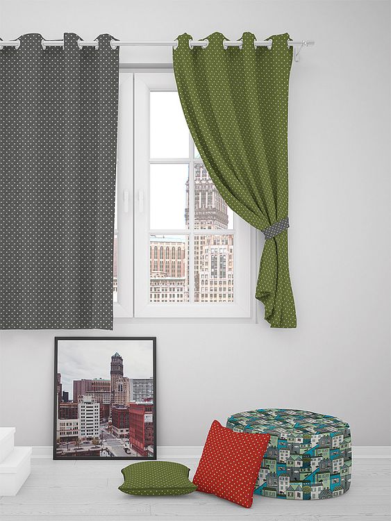 Ткань лен, 140 г/м², 30% лен, 70% хлопок, 3 м, ширина 150 см, цвет: серый, принт, TBY — картинка 7