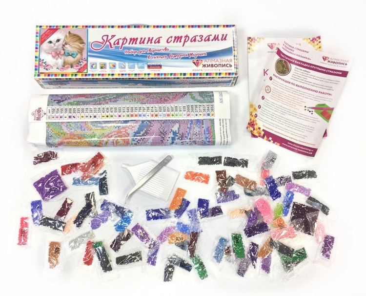 Алмазная вышивка «Кот и кошка» — картинка 3