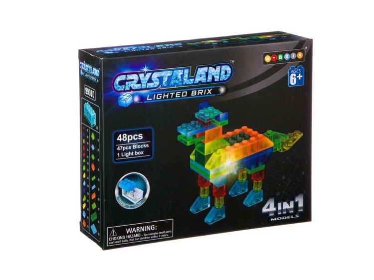 Светящийся конструктор CRYSTALAND «Животные 4 в 1» — картинка 2